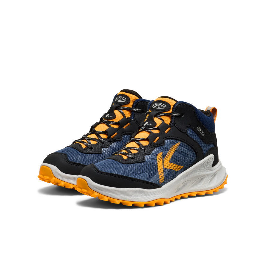 Keen Big Kids' Zionic Waterproof Boot | Naval Academy/Bright Marigold