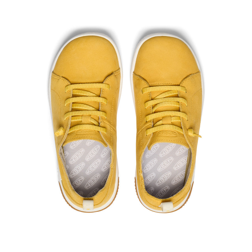 Keen Big Kids' KNX Leather Sneaker | Daffodil/Star White