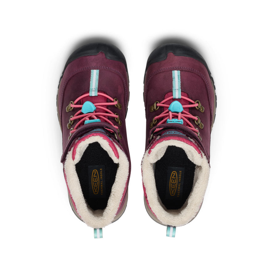 Keen Big Kids' Kanibou Waterproof Winter Boot | Fig/Pink Lemonade