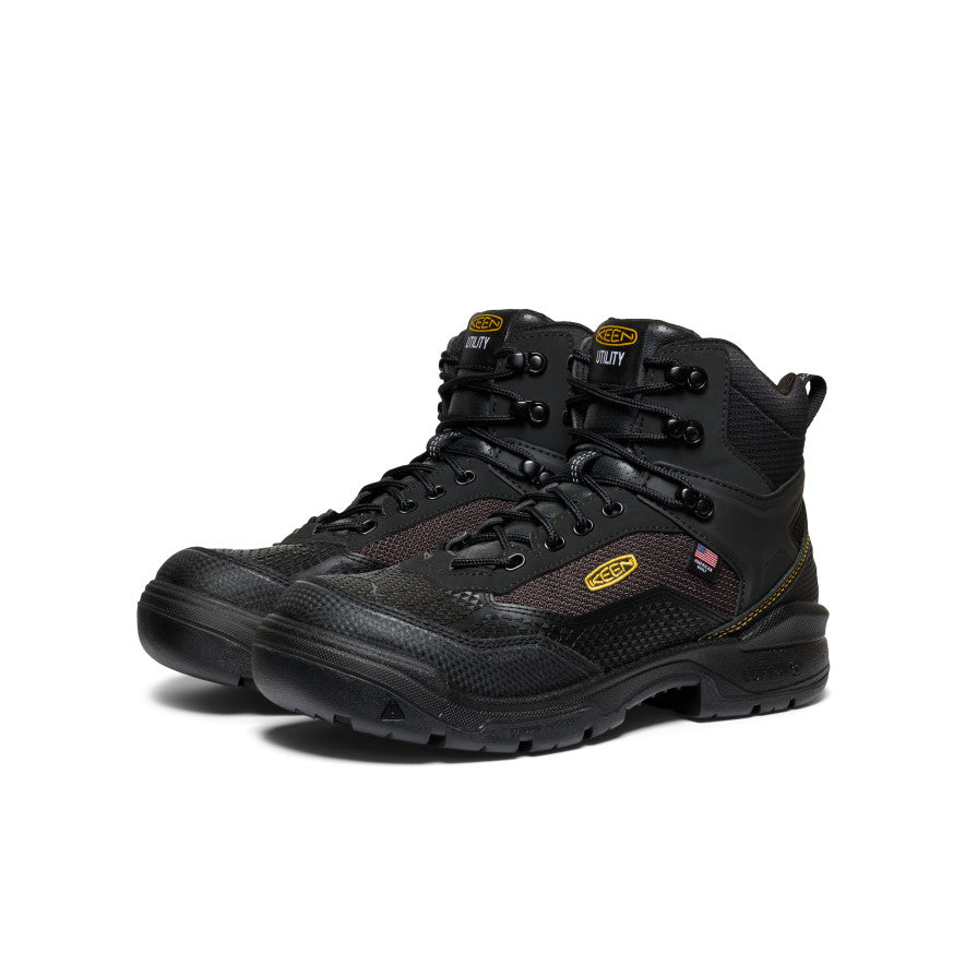 Keen Men's Stronglite Waterproof Boot (Carbon Toe) | Black/Black