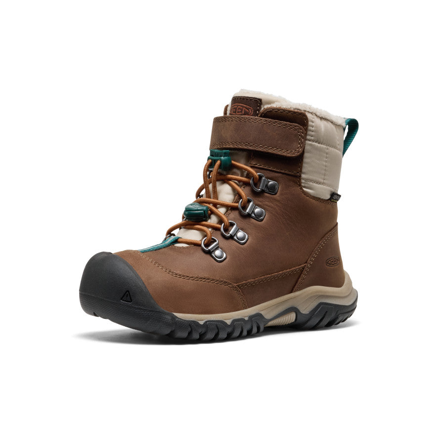 Keen Little Kids' Kanibou Waterproof Winter Boot | Dark Earth/Roasted Pecan