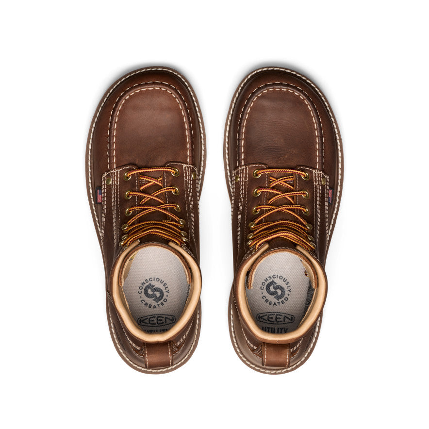 Keen Men's Liberty 6" Waterproof Boot (Carbon Toe) | Chestnut/Gum