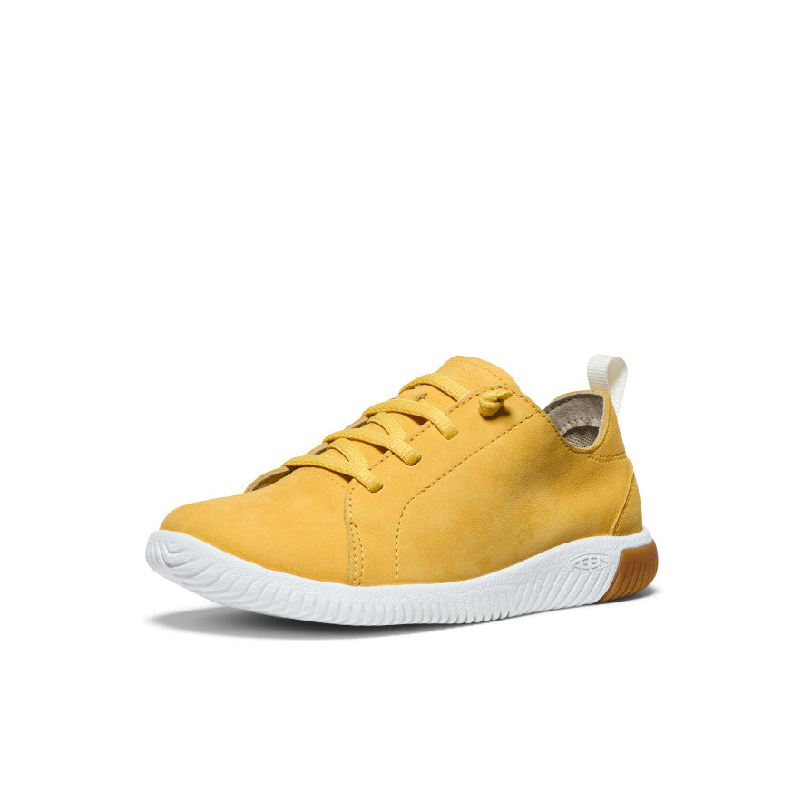 Keen Big Kids' KNX Leather Sneaker | Daffodil/Star White