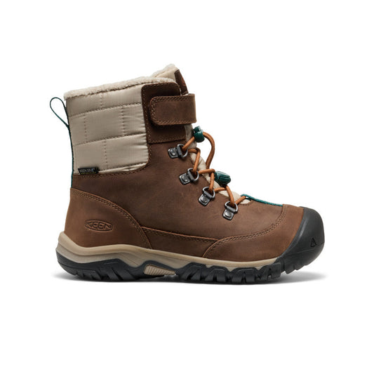 Keen Big Kids' Kanibou Waterproof Winter Boot | Dark Earth/Roasted Pecan
