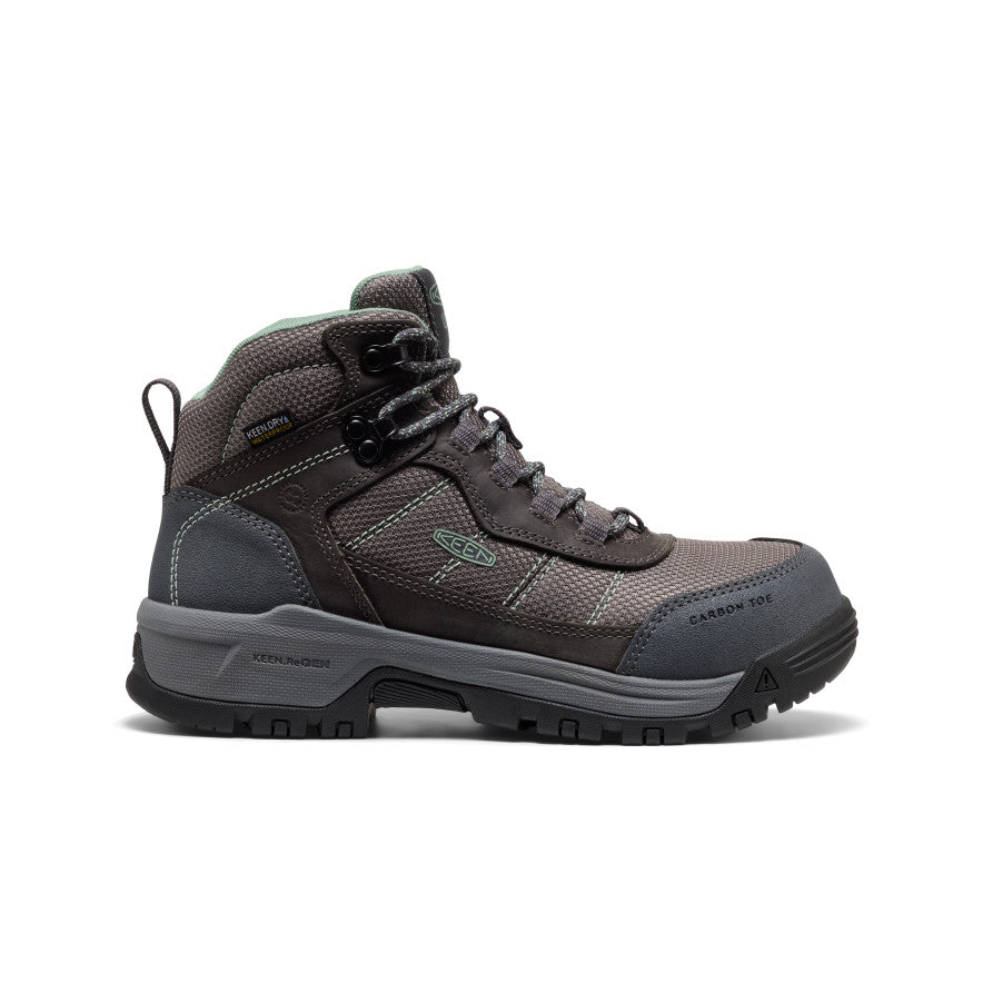 Keen Women's Skokie Waterproof Work Boot (Carbon Toe) | Magnet/Black