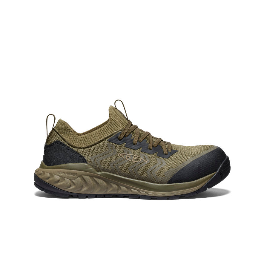 Keen Men's Arvada Shift Work Sneaker (Carbon Toe) | Martini Olive/Black