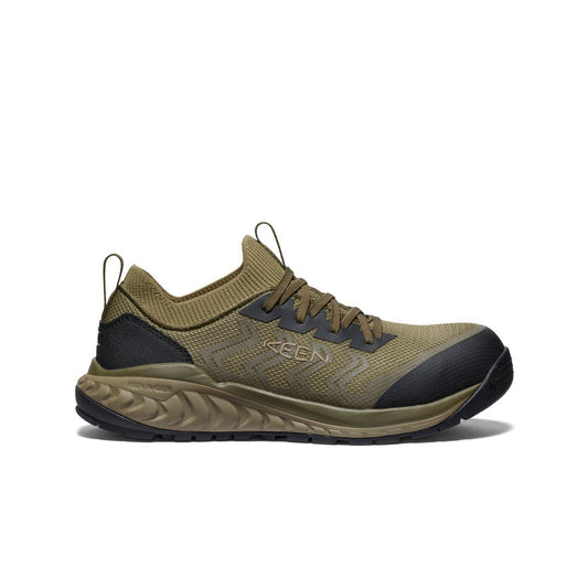 Keen Men's Arvada Shift Work Sneaker (Carbon Toe) | Martini Olive/Black