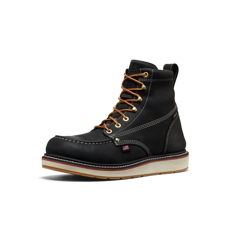 Keen Men's Liberty 6" Waterproof Boot (Carbon Toe) | Black/Gum