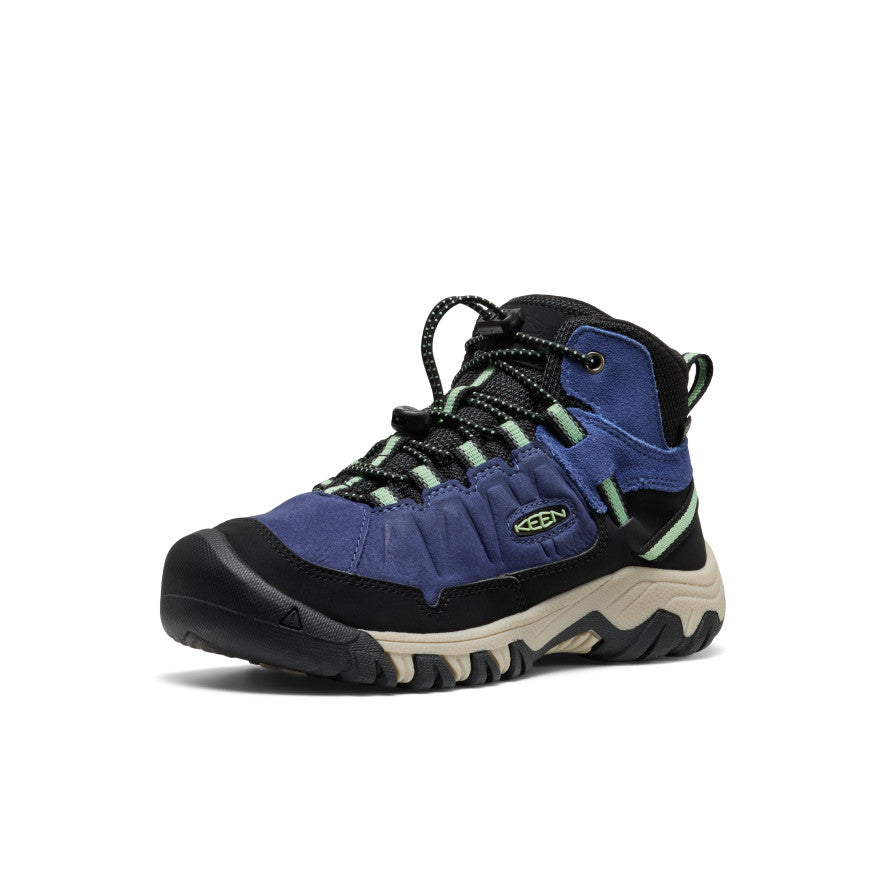 Keen Big Kids' Targhee IV Waterproof Hiking Boot | Skipper Blue/Hemlock