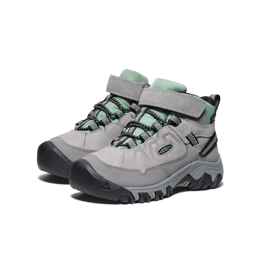 Keen Little Kids' Targhee IV Waterproof Hiking Boot | Alloy/Granite Green