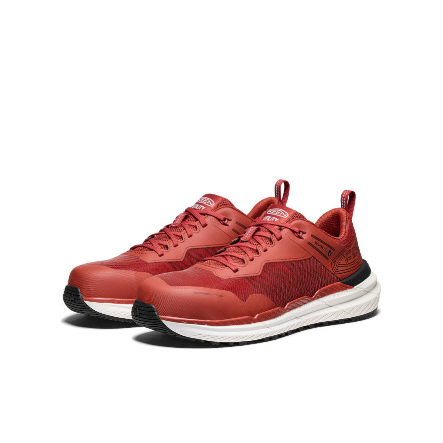 Keen Men's Speedworks Work Sneaker (Carbon Toe) | Red Ochre/Black