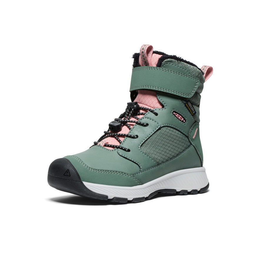 Keen Little Kids' Skua Waterproof Winter Boot | Dark Forest/Rose Elegance
