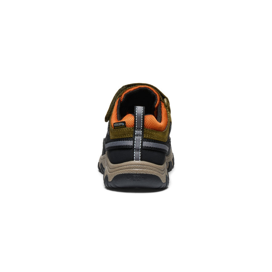 Keen Little Kids' Targhee IV Waterproof Hiking Shoe | Dark Olive/Gold Flame