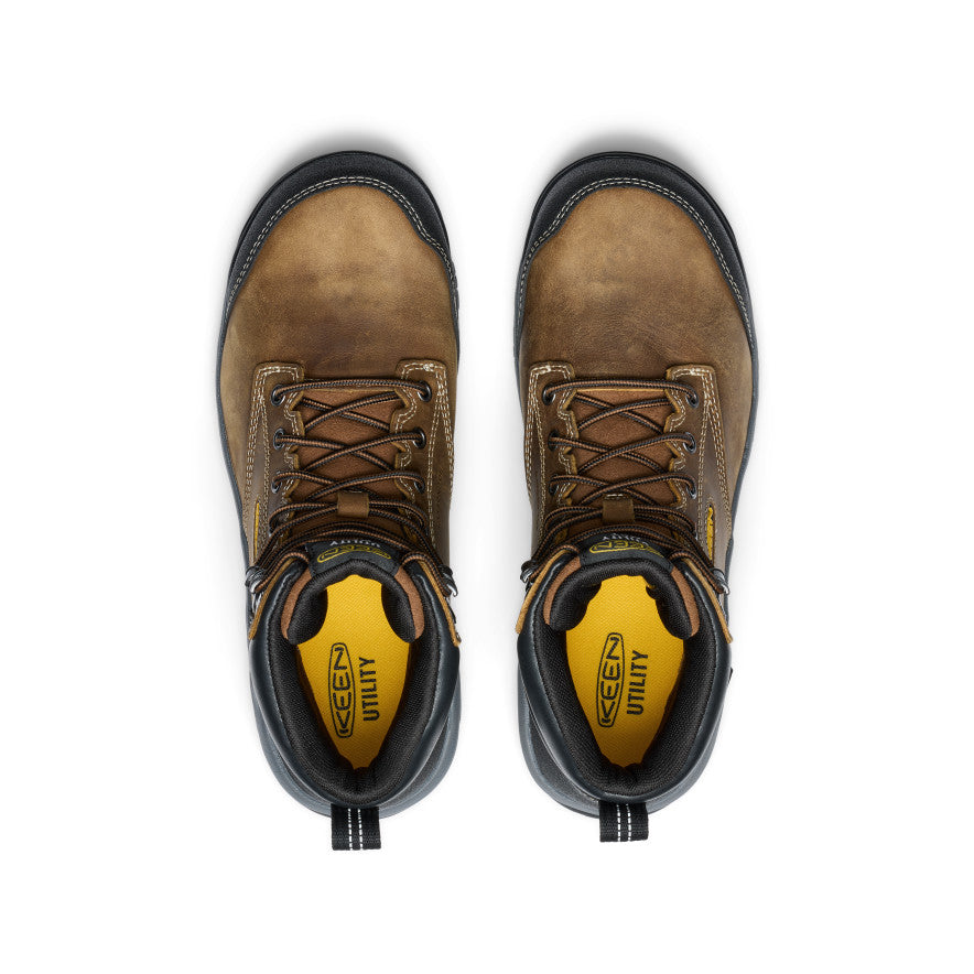 Keen Men's Evanston 6" Waterproof Boot INT MET (Carbon Toe) | Bison/Black