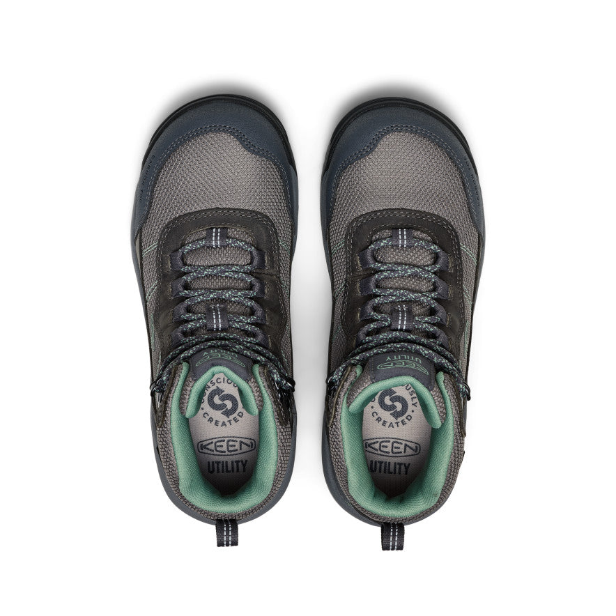 Keen Women's Skokie Waterproof Work Boot (Carbon Toe) | Magnet/Black