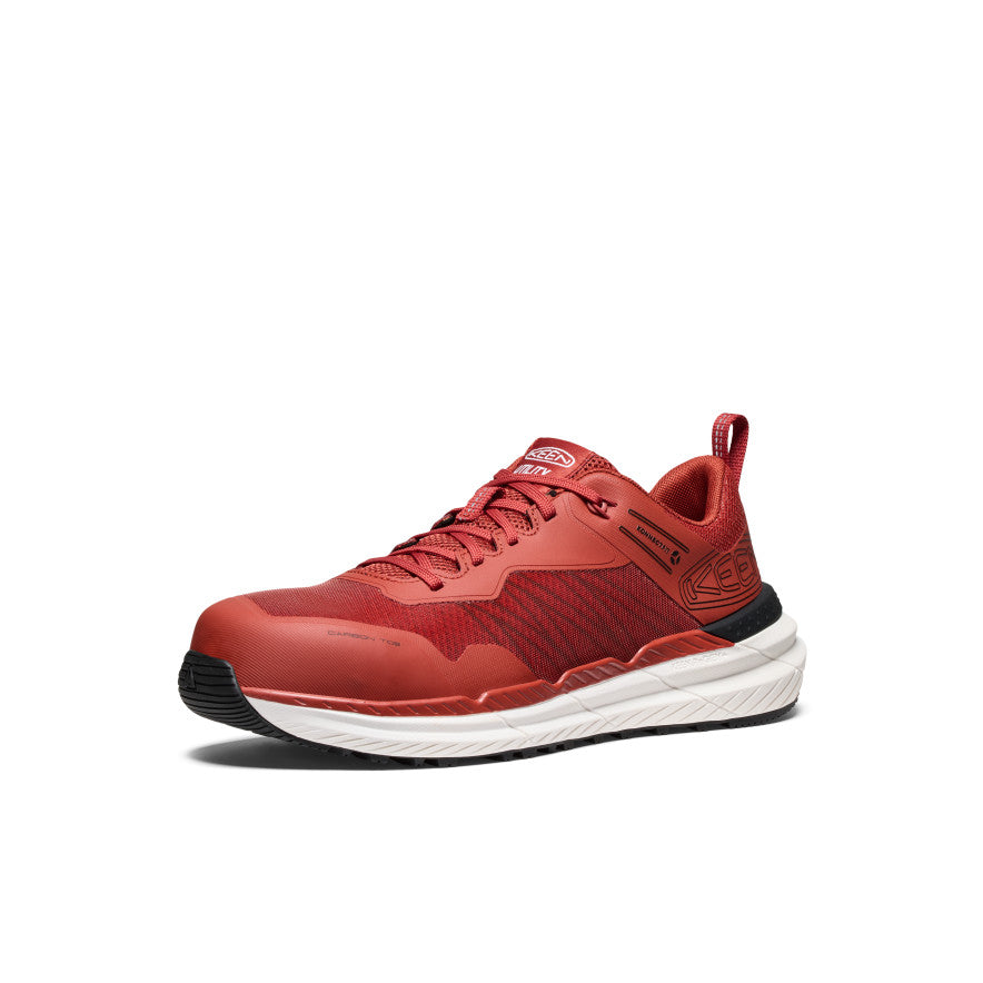 Keen Men's Speedworks Work Sneaker (Carbon Toe) | Red Ochre/Black