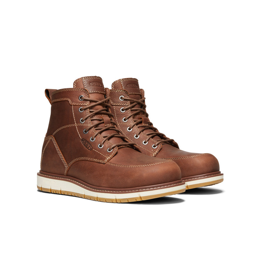 Keen Men's San Jose 6" Boot (Aluminum Toe) | Gingerbread/Gum