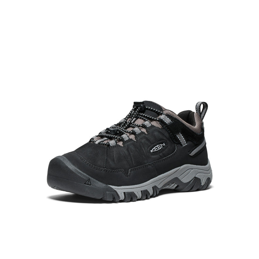 Keen Big Kids' Targhee IV Waterproof Hiking Shoe | Black/Steel Grey