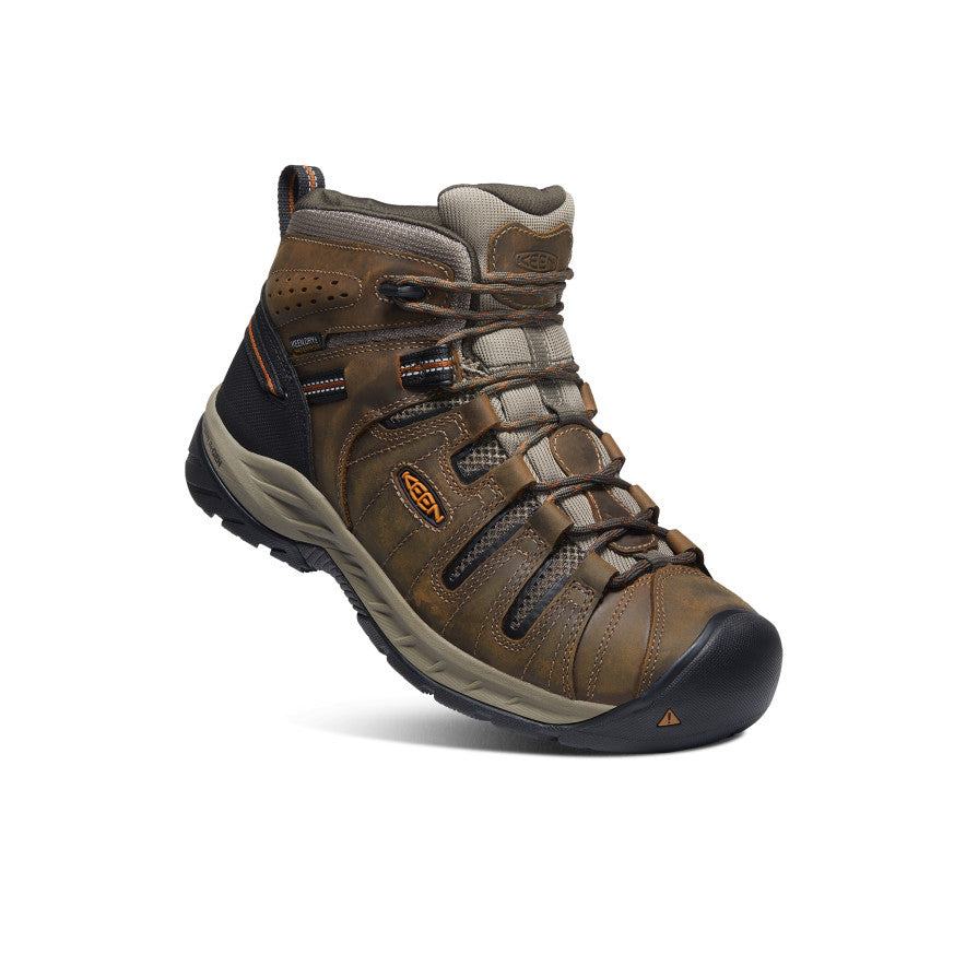 Keen Men's Flint II Waterproof Mid (Soft Toe) | Black Olive/Brindle