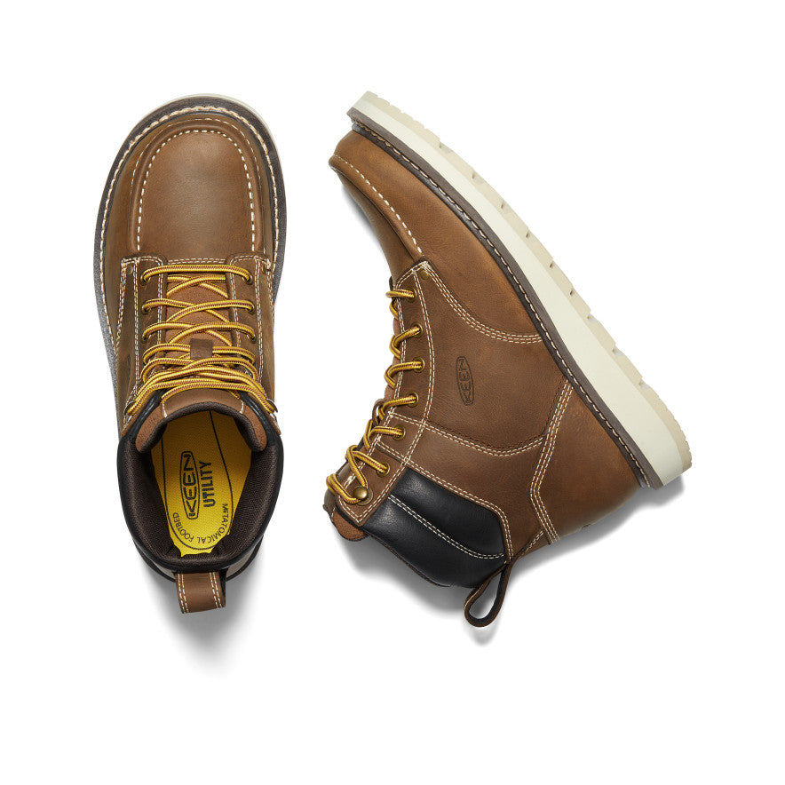 Keen Men's Cincinnati 6" Boot (Soft Toe) | Belgian/Sandshell