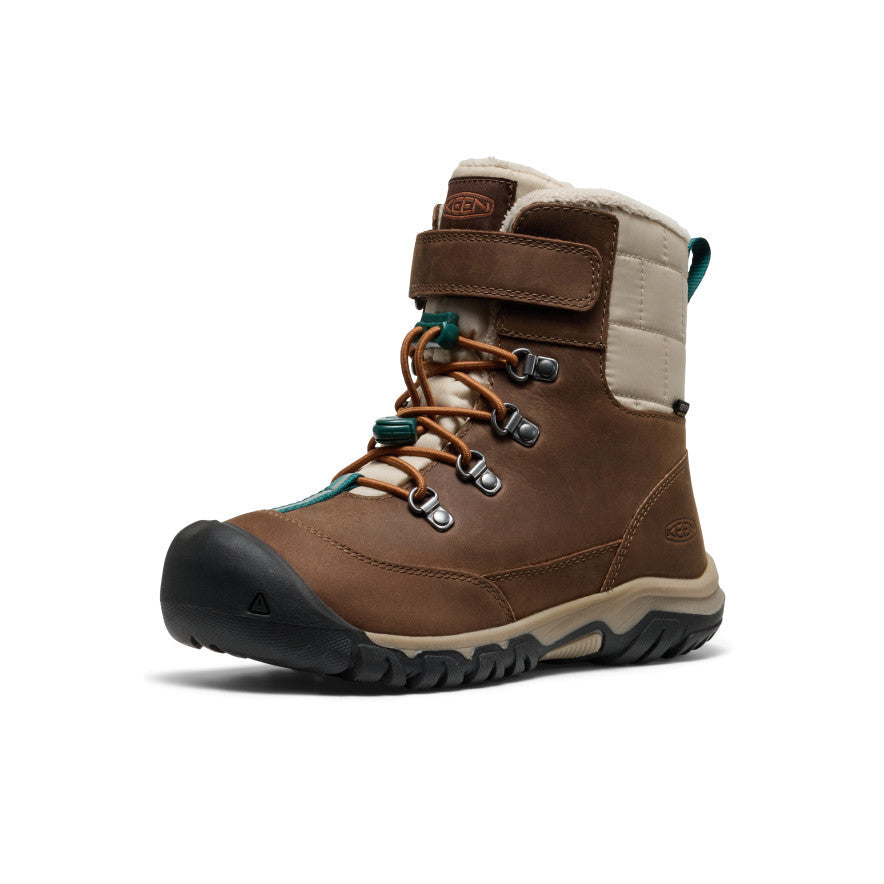 Keen Big Kids' Kanibou Waterproof Winter Boot | Dark Earth/Roasted Pecan
