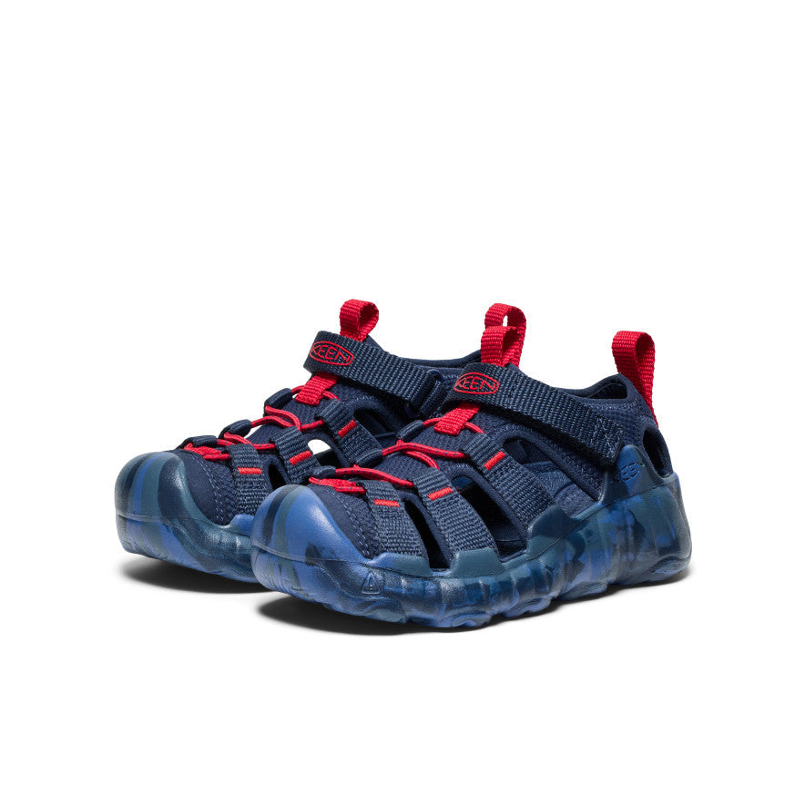 Keen Little Kids' Hyperport H2 Sandal | Naval Academy/Red Carpet