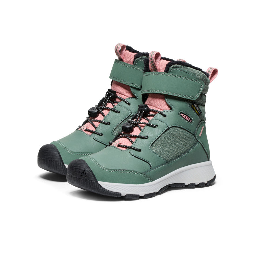 Keen Little Kids' Skua Waterproof Winter Boot | Dark Forest/Rose Elegance
