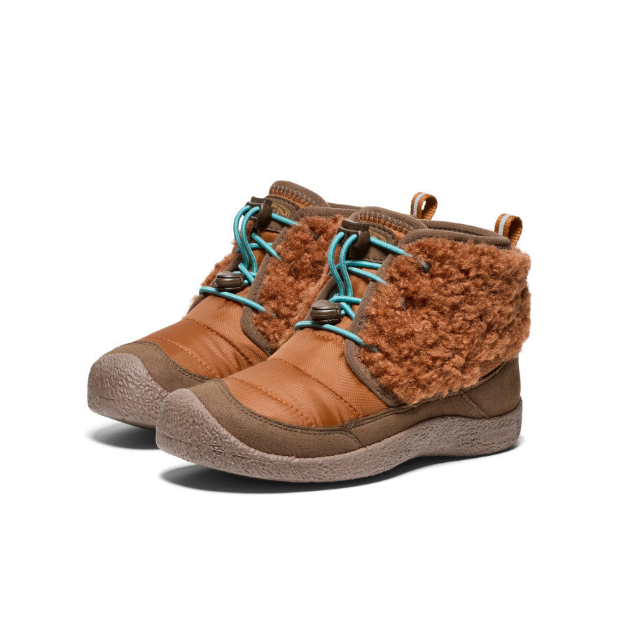 Keen Big Kids' Howser II Waterproof Chukka | Roasted Pecan/Dark Earth