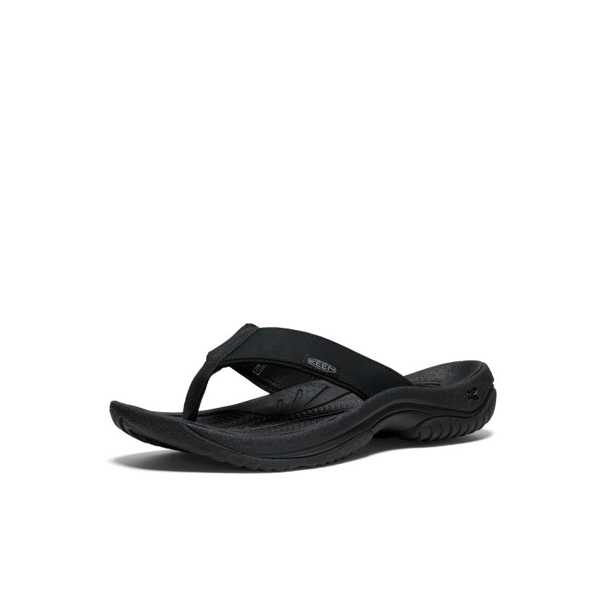 Keen Men's Kona Leather Flip-Flop | Black/Steel Grey