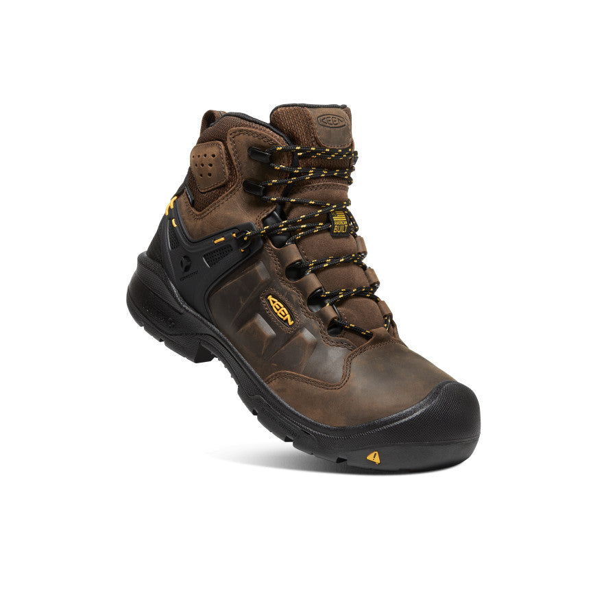 Keen Men's Dover 6" Waterproof (Carbon Toe) | Dark Earth/Black