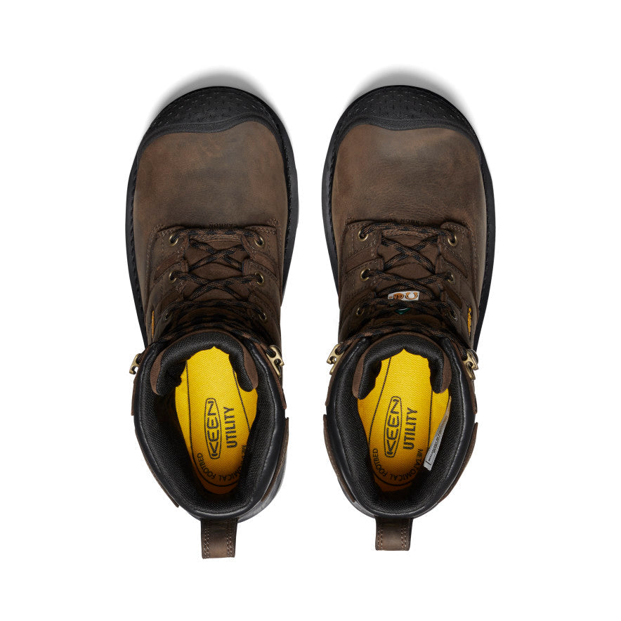 Keen Men's CSA Camden 6" Waterproof Boot (Carbon Toe) | Dark Earth/Black