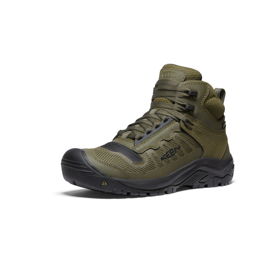 Keen Men's Reno Waterproof Mid (Soft Toe) | Dark Olive/Black
