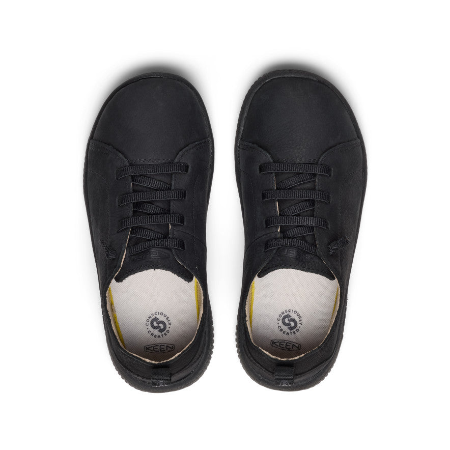 Keen Big Kids' KNX Leather Sneaker | Triple Black