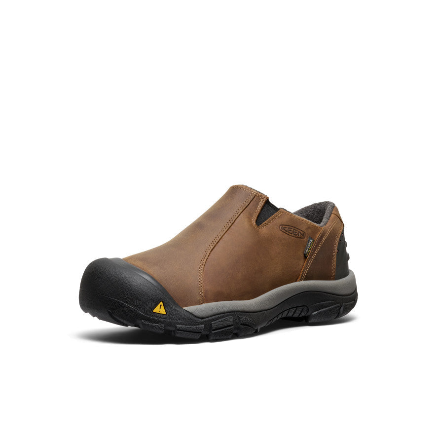Keen Men's Brixen Waterproof Shoe Wide | Slate Black/Madder Brown