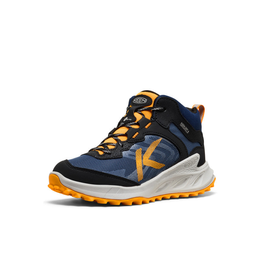 Keen Big Kids' Zionic Waterproof Boot | Naval Academy/Bright Marigold