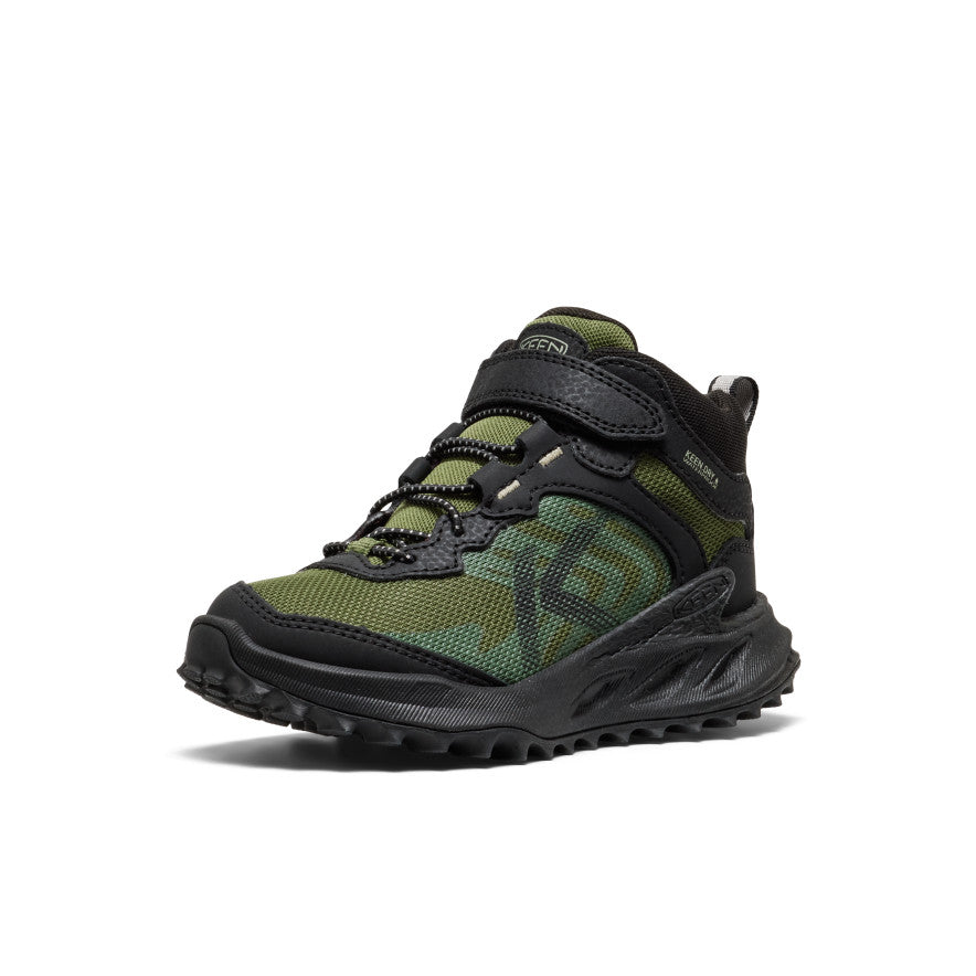 Keen Little Kids' Zionic Waterproof Hiker | Black/Bronze Green