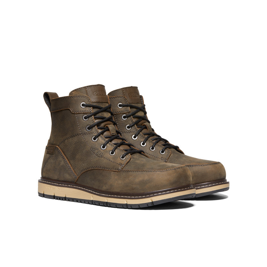 Keen Men's San Jose 6" Waterproof Boot (Aluminum Toe) | Cascade Brown/Black