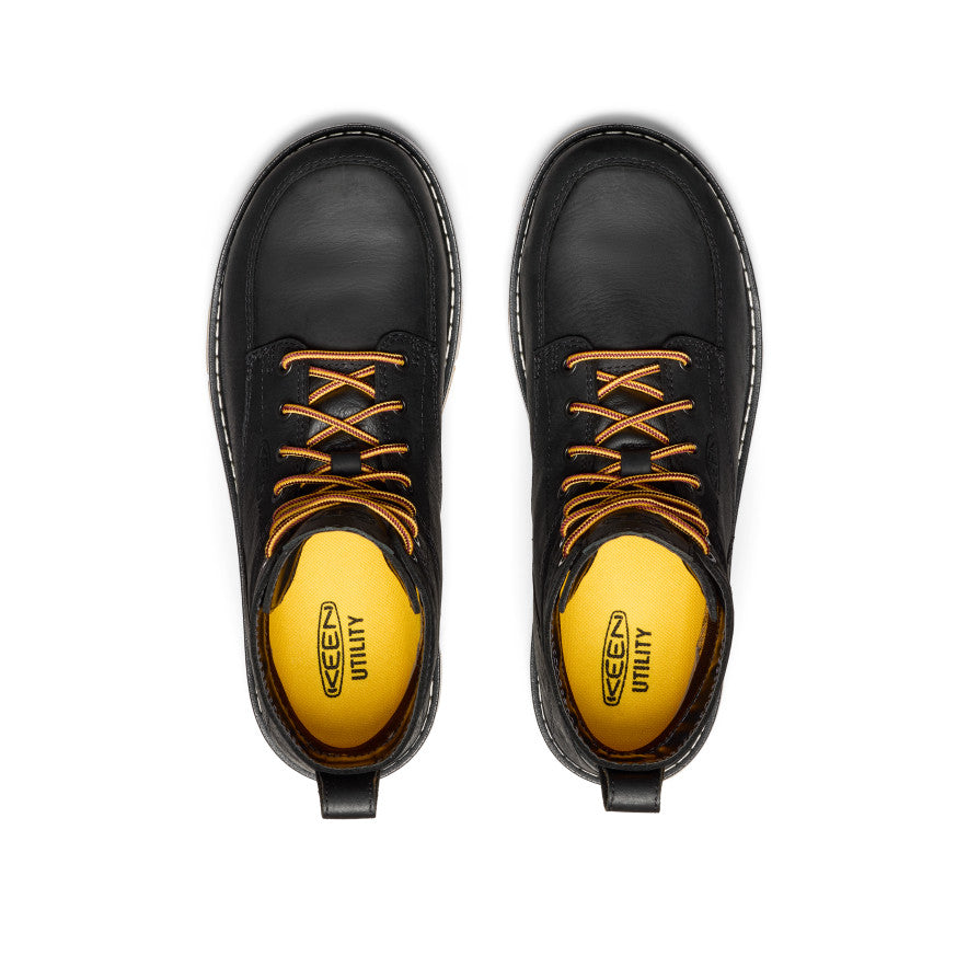 Keen Men's San Jose 6" Waterproof Boot (Aluminum Toe) | Black/Gum