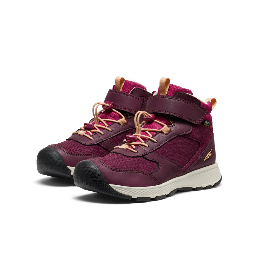 Keen Big Kids' Skua Waterproof Boot | Fig/Peach Fuzz