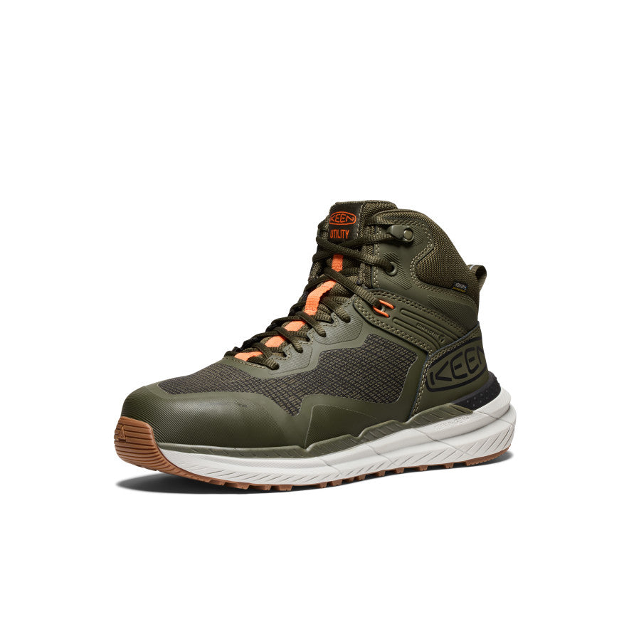Keen Men's Synchro Waterproof Work Boot (Carbon Toe) | Forest Night/Gum