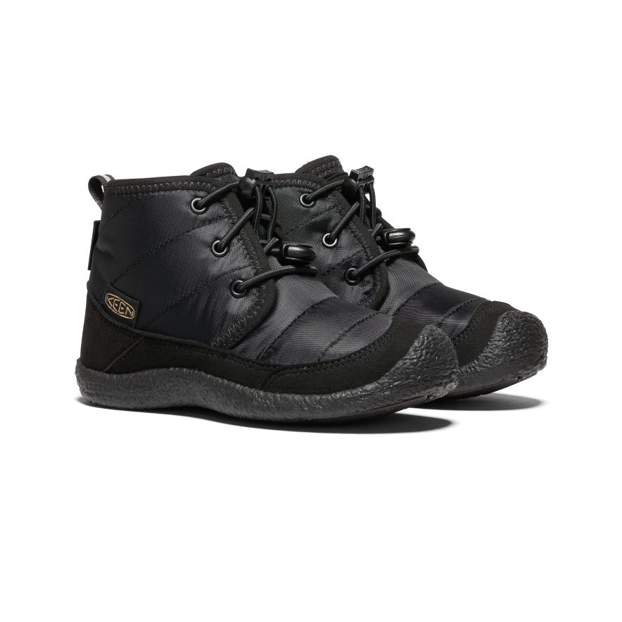 Keen Little Kids' Howser II Waterproof Chukka | Black/Black