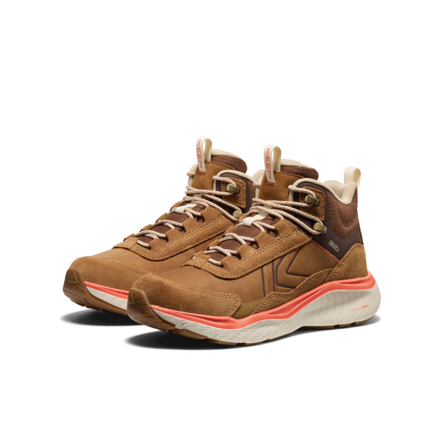 Keen Women's Leiki Waterproof Leather Hiking Boot | Chipmunk/Birch