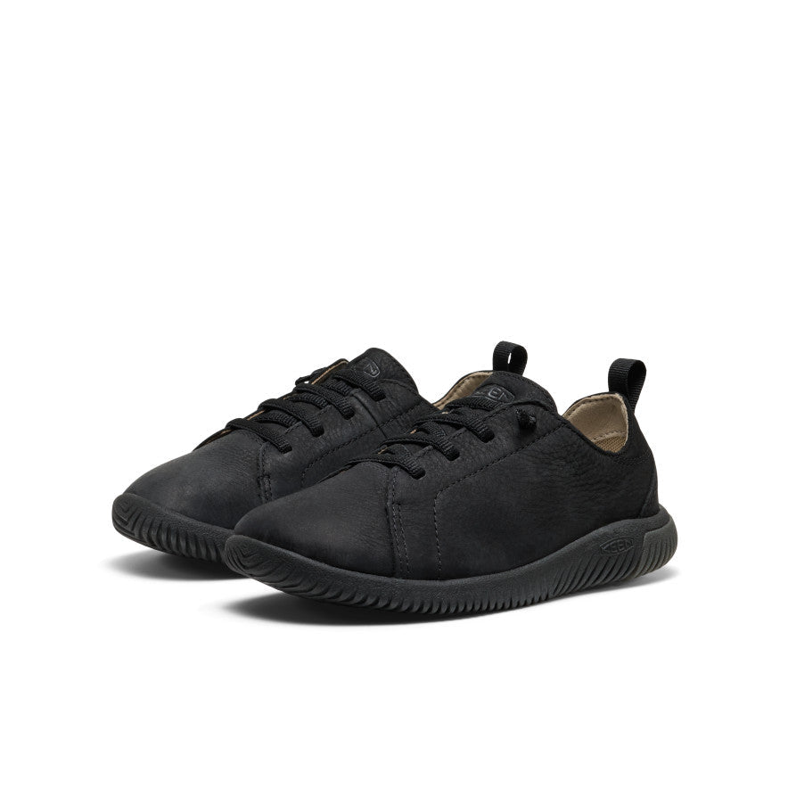 Keen Big Kids' KNX Leather Sneaker | Triple Black