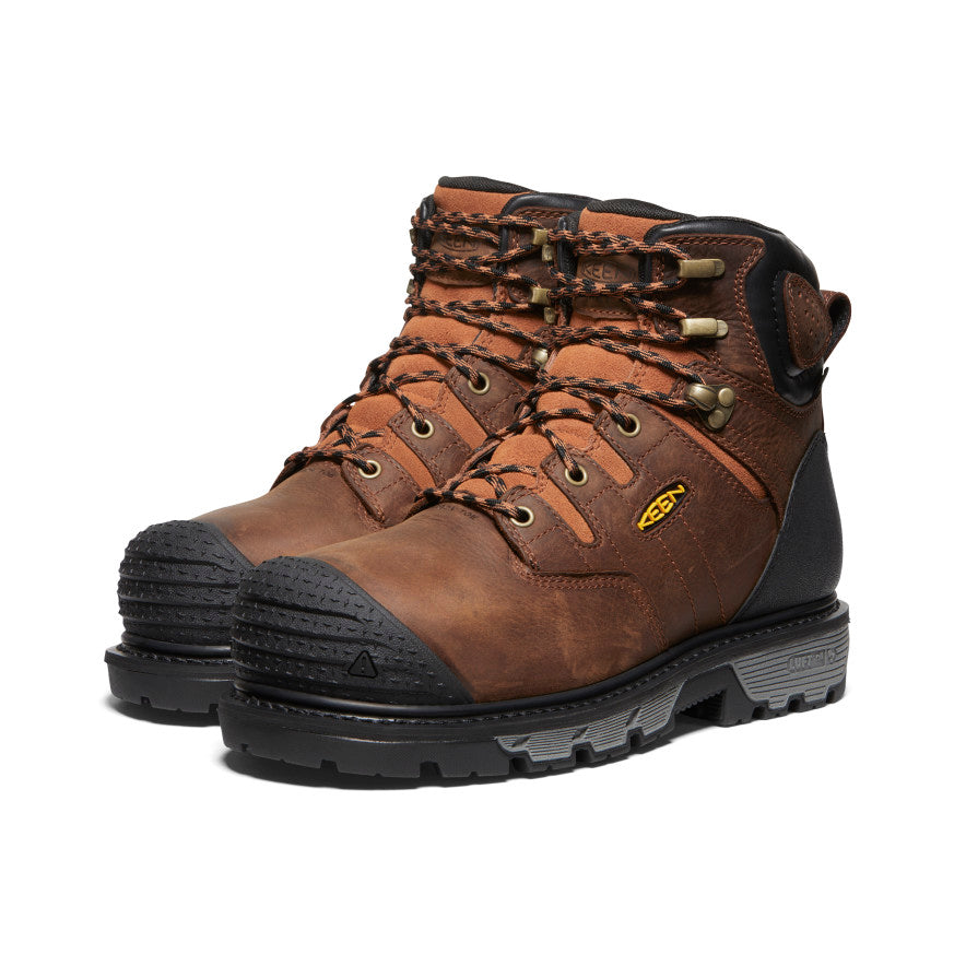 Keen Men's Camden 6" Waterproof Boot INT MET (Carbon Toe) | Leather Brown/Black