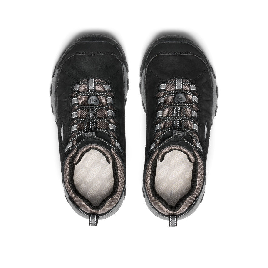 Keen Big Kids' Targhee IV Waterproof Hiking Shoe | Black/Steel Grey