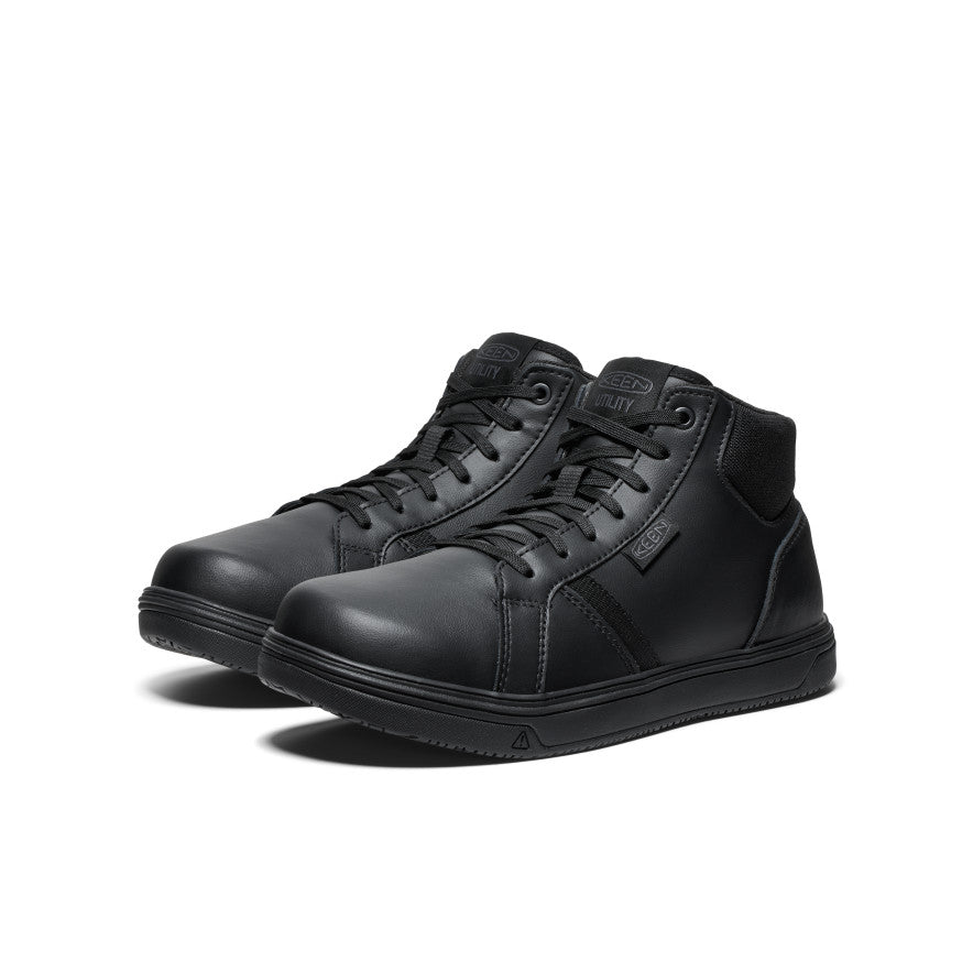 Keen Men's PTC Kenton Mid Work Shoe (Soft Toe) | Black/Black