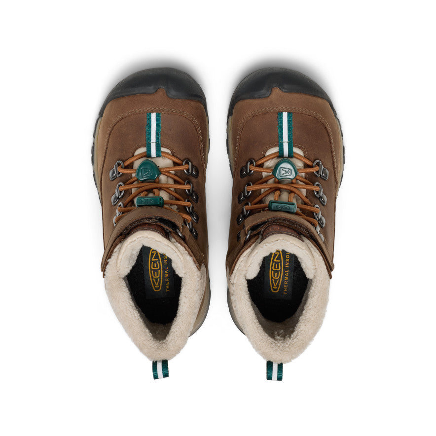Keen Little Kids' Kanibou Waterproof Winter Boot | Dark Earth/Roasted Pecan