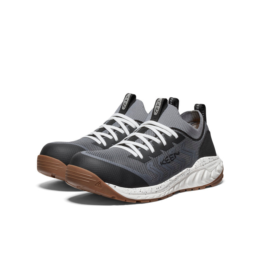 Keen Men's Arvada Shift Work Sneaker (Carbon Toe) | Steel Grey/Gum