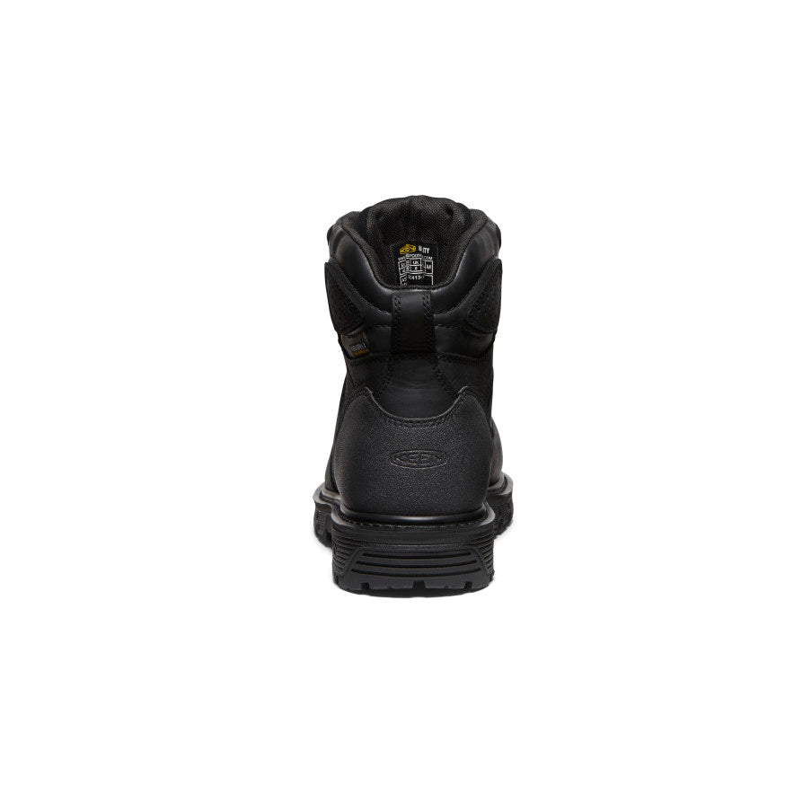 Keen Men's Camden 6" Waterproof Boot (Carbon Toe) | Black/Black