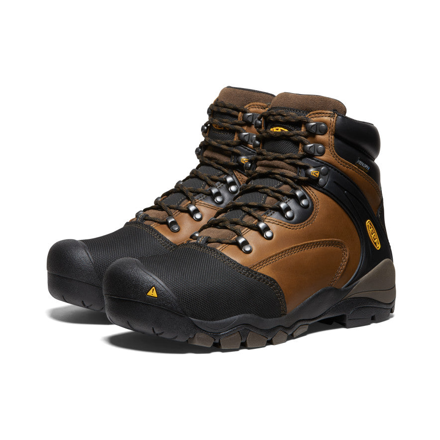 Keen Men's Louisville 6" MET Waterproof Boot (Steel Toe) | Slate Black